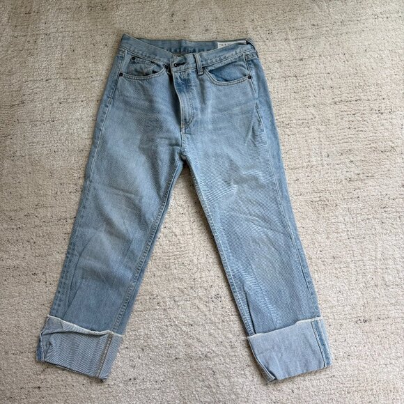 rag & bone Denim - Rag & Bone Straight Wide Leg Light Blue Jeans